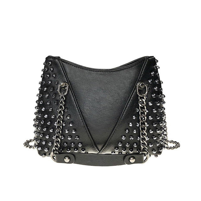 Rags n Rituals Small black stud bag. Faux leather at $36.99 USD