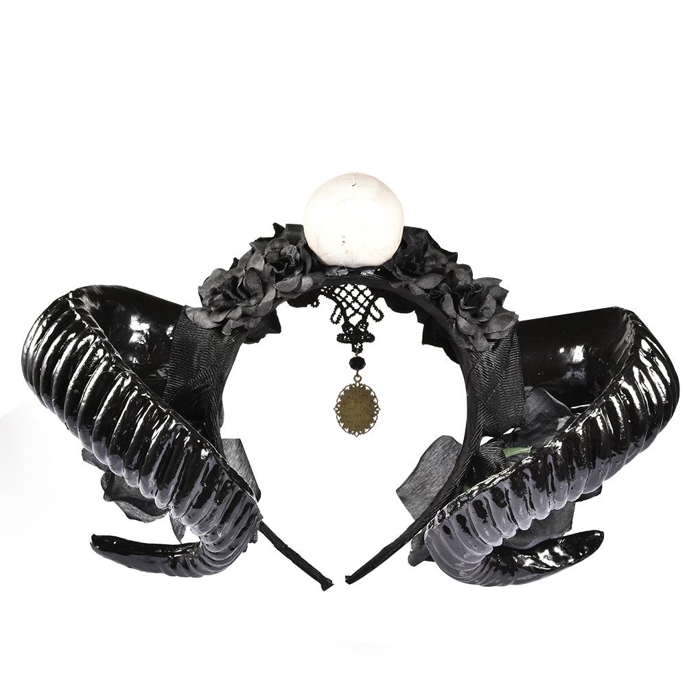 Rags n Rituals Devil Horns Skull Headband at $29.99 USD