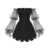 Rags n Rituals 'Dark Queen' Black mesh bell sleeved dress at $39.99 USD