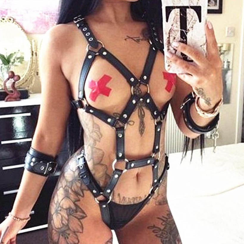 Rags n Rituals 'Hour of Horror' PU Leather Harness at $29.99 USD