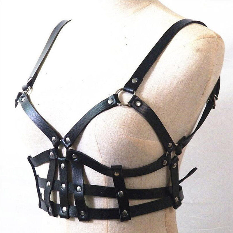 Rags n Rituals 'Submissive' PU Leather Harness Set at $34.99 USD