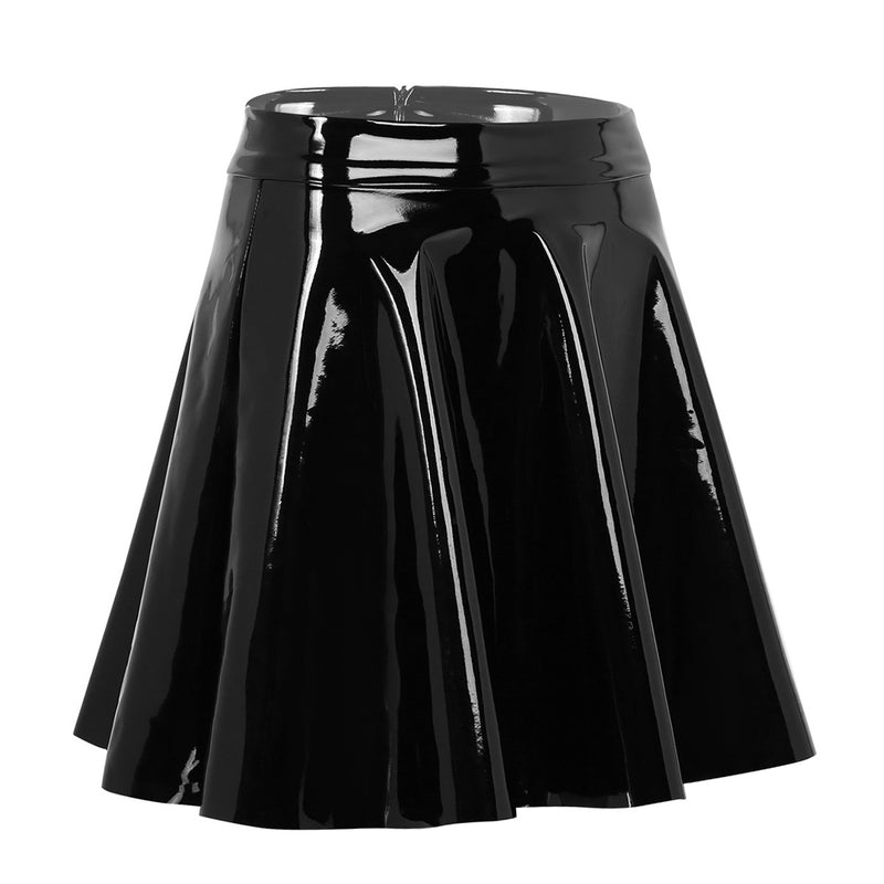 'Hex' Black Goth PU Mini Skirt at $29.99 USD l Rags n Rituals