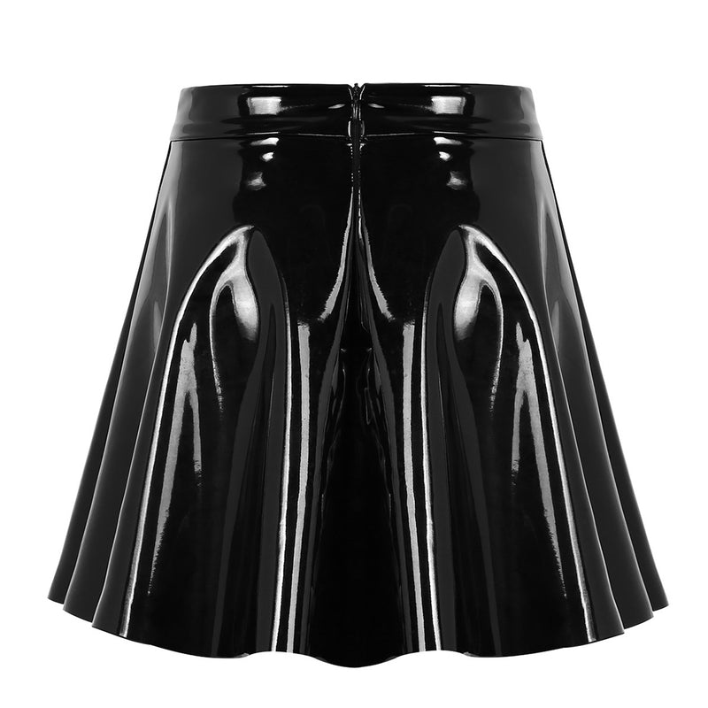 'Hex' Black Goth PU Mini Skirt at $29.99 USD l Rags n Rituals