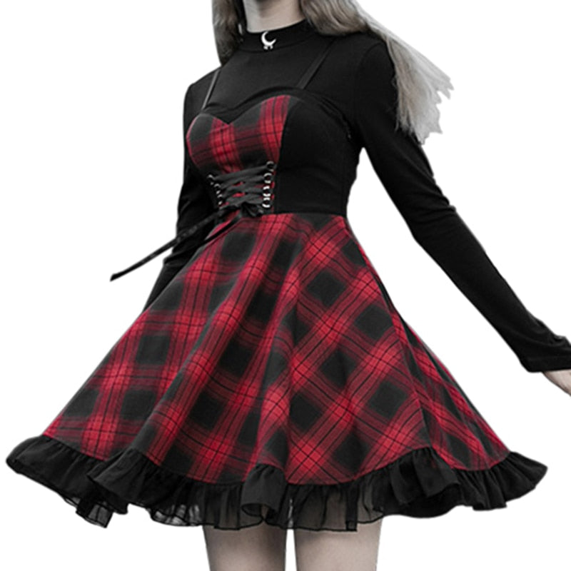 Rags n Rituals 'Terrorize' Plaid dress. Red or Yellow at $34.99 USD