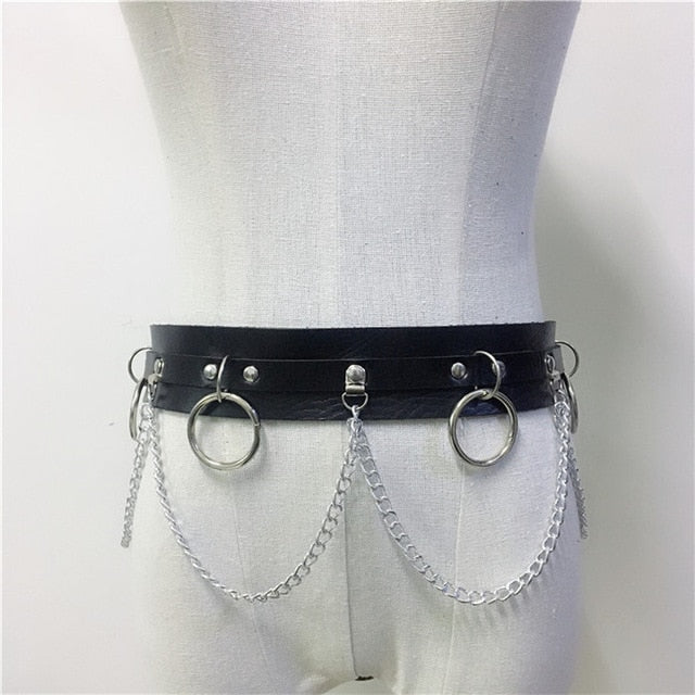 Rags n Rituals 'Envy' Faux leather star harness and O ring belt. 2 Piece set at $19.99 USD