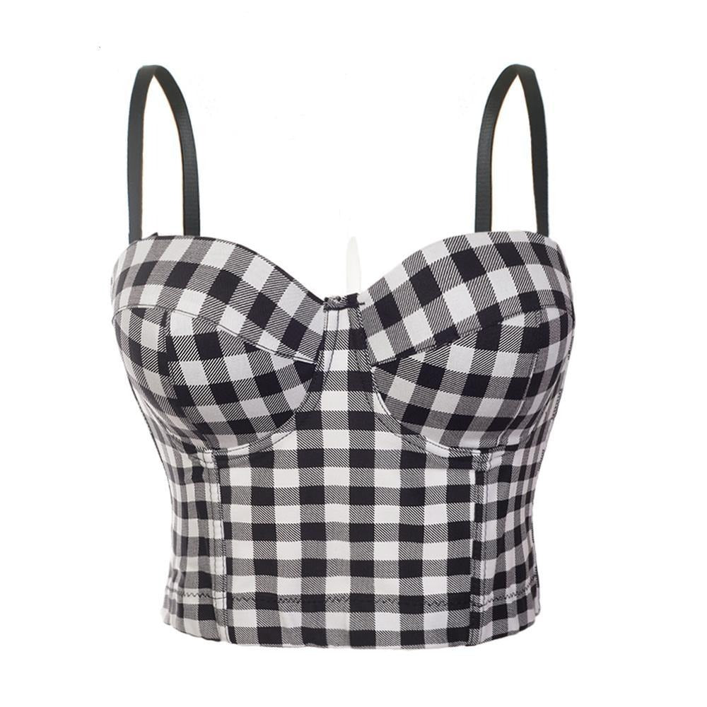 Rags n Rituals Casual Plaid Push Up Top at $32.99 USD