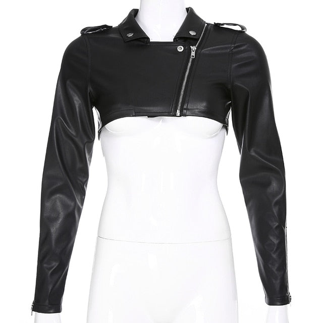 Rags n Rituals Cropped Faux Leather Jacket at $39.99 USD