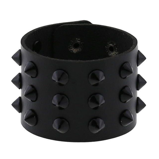 Rags n Rituals Multi Color Spike PU Leather Wristband at $14.99 USD