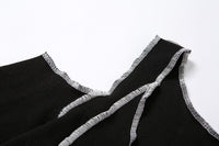 Rags n Rituals 'Outcast' Black cold shoulder top with patchwork stitching detail at $27.99 USD
