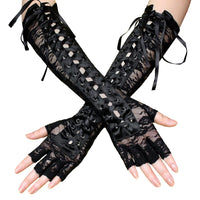 Rags n Rituals 'Lovecraft' Black lace gothic gloves at $12.99 USD