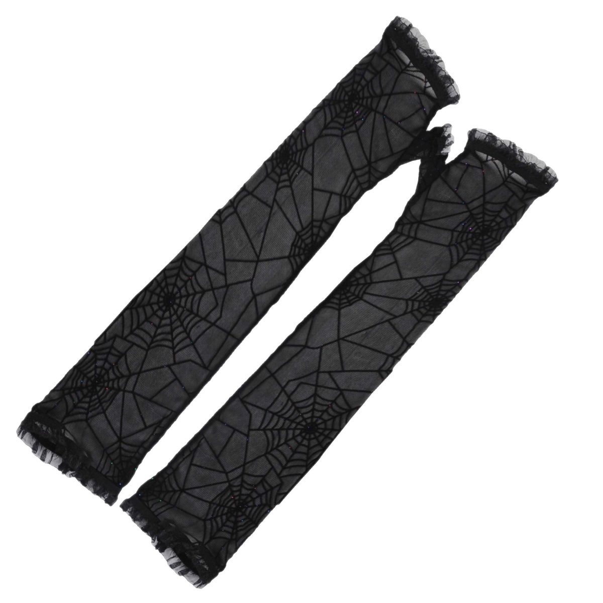 Rags n Rituals Black Spider Mesh Gloves at $14.99 USD