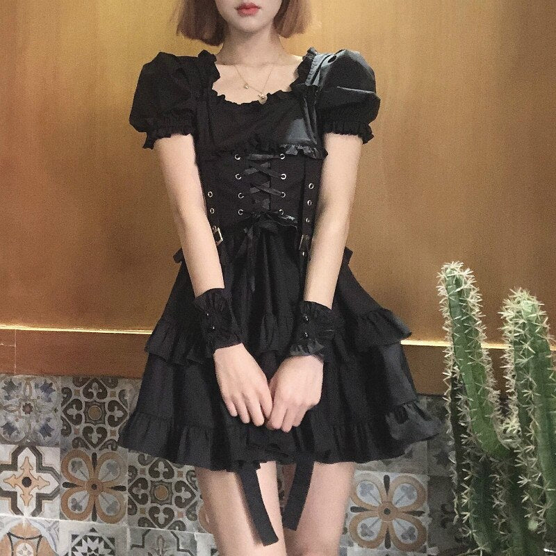 Rags n Rituals 'Blade' Black Lolita Dress at $44.99 USD