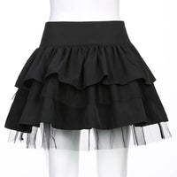 'Dawn of Madness' Black Grunge Pleated Skirt at $36.99 USD l Rags n Rituals