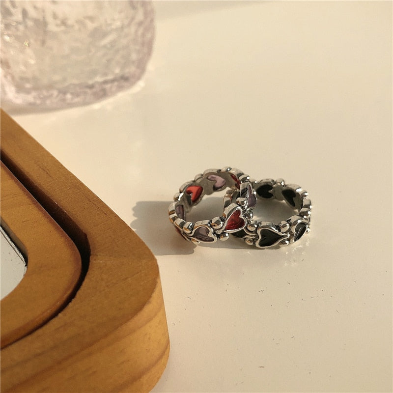 Rags n Rituals Heart Ring Available in Red and Black at $12.99 USD