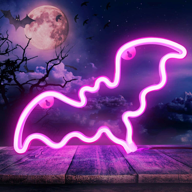 Rags n Rituals Colourful bat hanging neon light in 4 colours at $21.99 USD