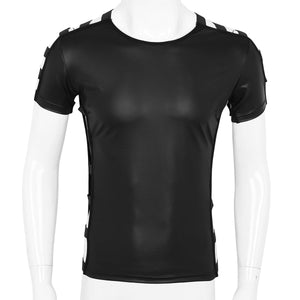 Rags n Rituals Mens PU Leather T-Shirt at $29.99 USD