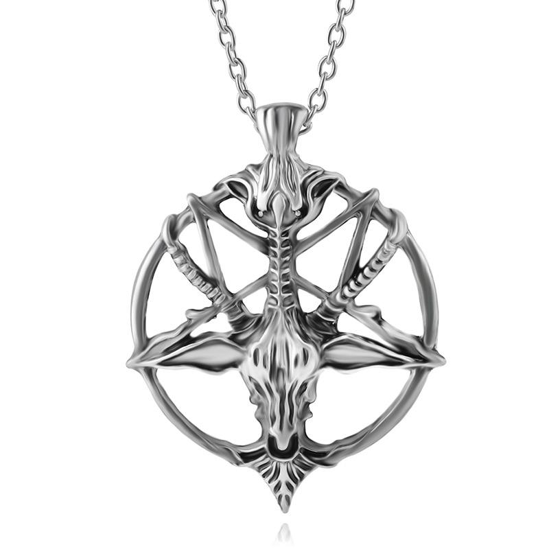Rags n Rituals Inverted Occult Pentagram Goat Necklace at $9.99 USD