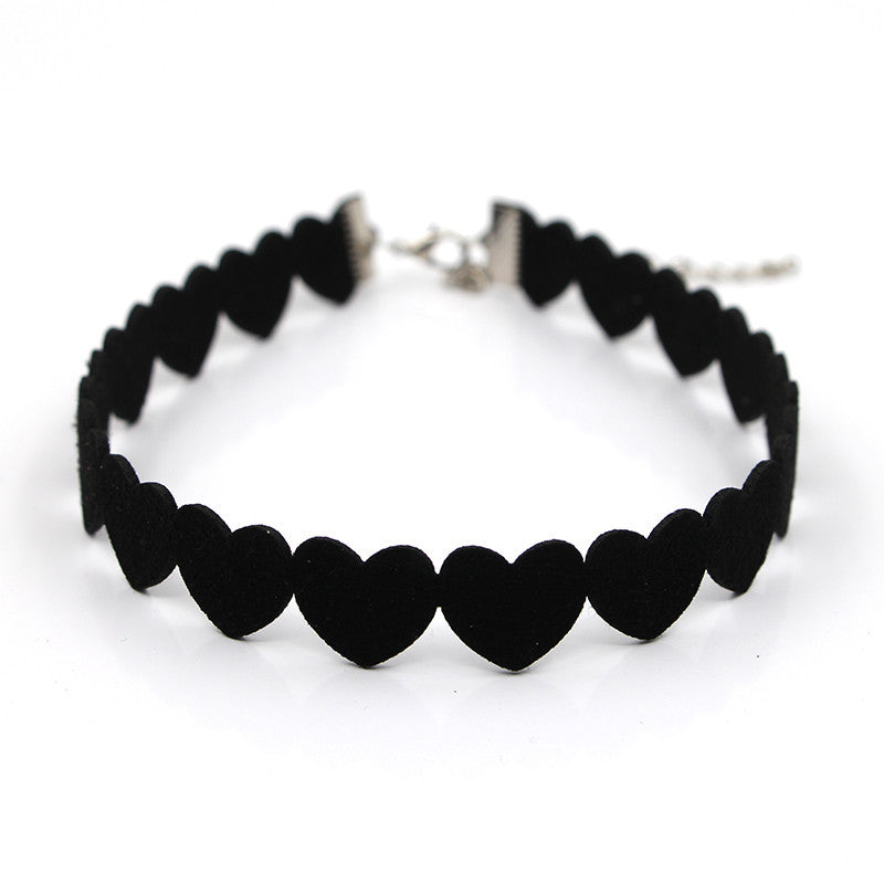 Rags n Rituals Heart Shaped Goth Black Velvet Choker Necklace at $9.99 USD
