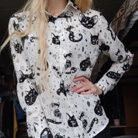 Rags n Rituals Cat Themed Blouse Shirt at $29.99 USD