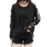 Rags n Rituals 'Black Heart' Ripped Oversized Top at $39.99 USD