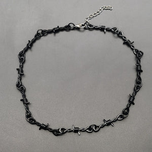 Rags n Rituals Black Barbed Wire Choker at $12.99 USD