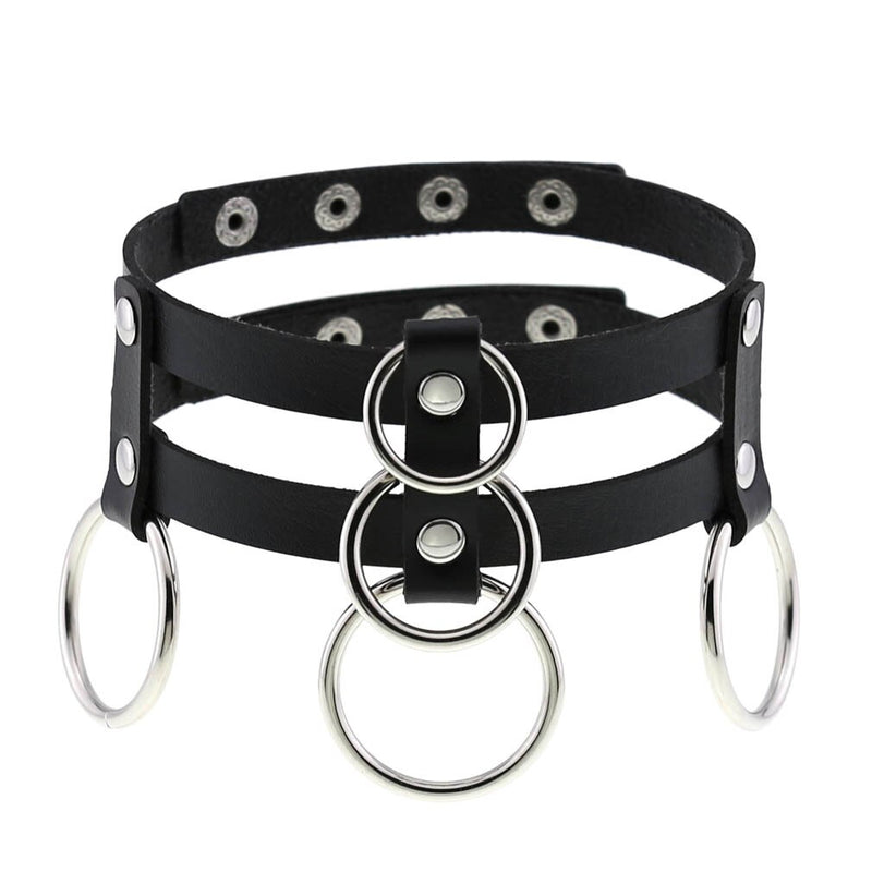 Rags n Rituals 'Haunting day' PU Leather Ring Choker at $14.99 USD