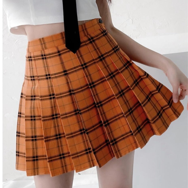 Rags n Rituals 'Fall' Orange Pleated Mini Skirt at $39.99 USD