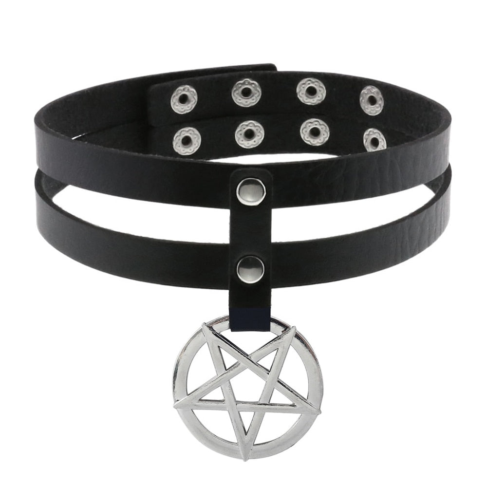 Rags n Rituals 'Demon Land' Pentagram Choker at $12.99 USD