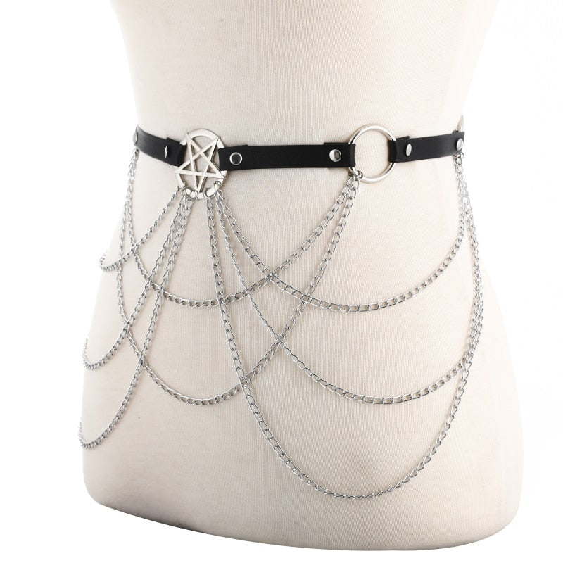 'Rude Awakening' Black Chain Body and Waist Harness (Sold Separately ...