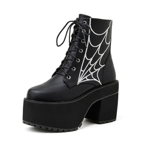 Rags n Rituals 'No Doubt' Cobwed Themed Boots at $59.99 USD