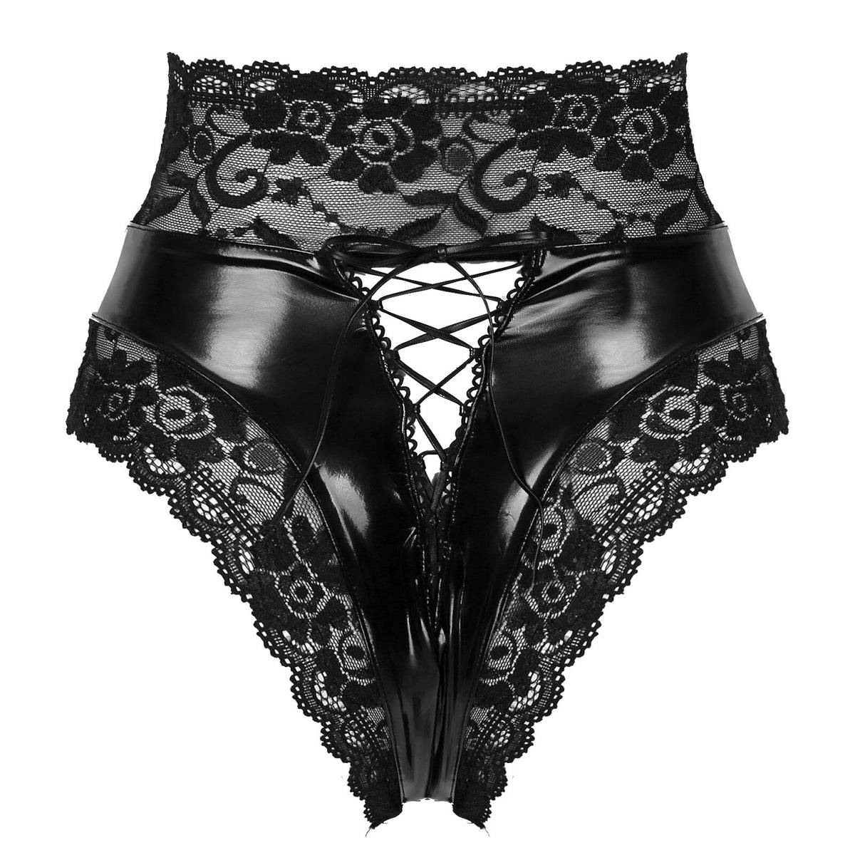 Rags n Rituals 'Dead Zone' PU Leather and Lace Panties at $21.99 USD