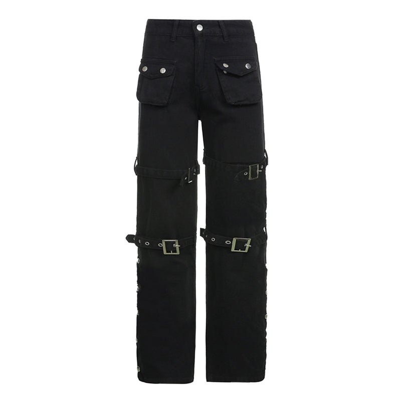 'Towards Hell' Baggy Strap Pants