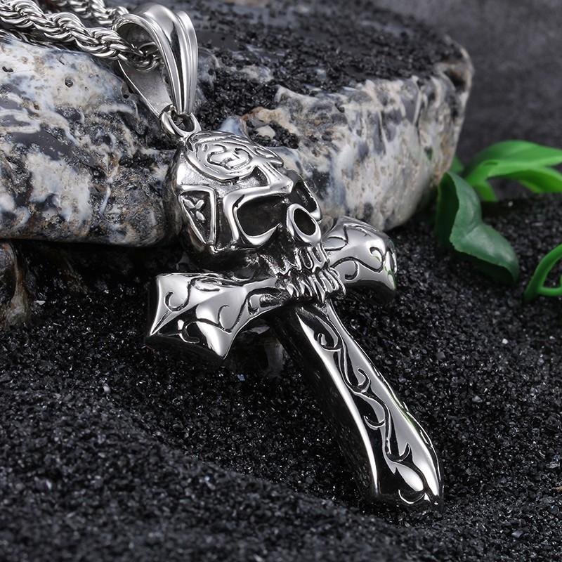 Rags n Rituals Skeleton Skull Cross Pendant Necklace at $19.99 USD