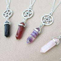Rags n Rituals Pentagram Stone Necklace - Various colours at $9.99 USD