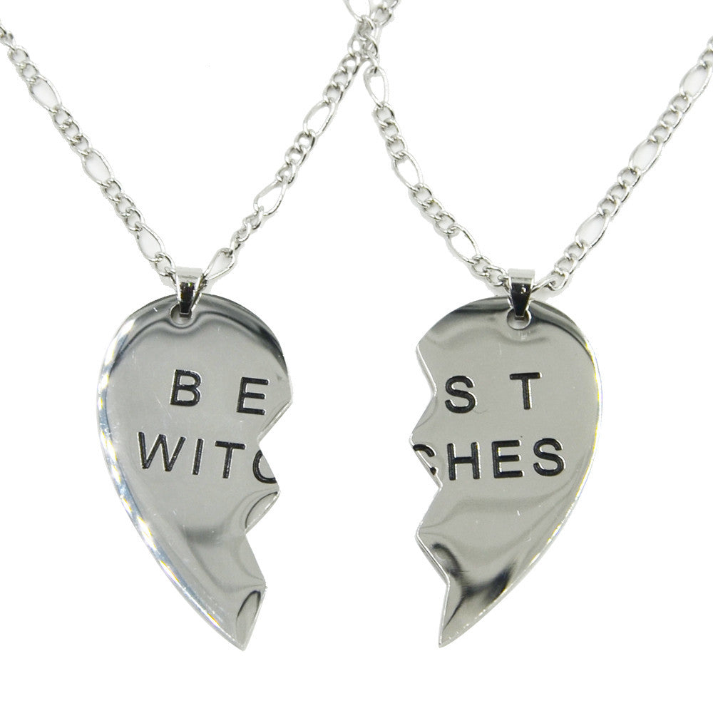 Rags n Rituals Best Witches Heart Shaped Necklace Pendant at $14.99 USD