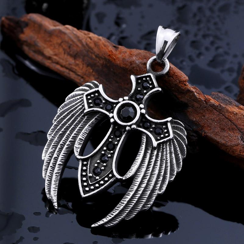 Rags n Rituals Winged Cross Stone Pendant at $16.99 USD