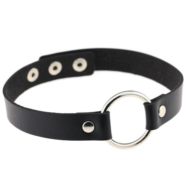 Rags n Rituals 'Simplicity' black O ring faux leather choker at $9.99 USD