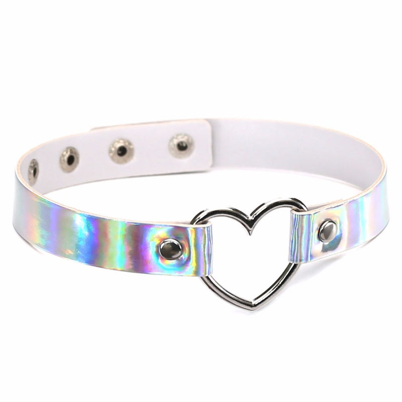 Rags n Rituals 'Heart Breaker' Holographic heart choker.  Colours at $12.99 USD