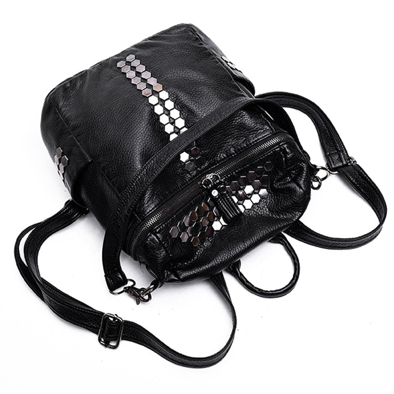 Rags n Rituals 'Donnie' Black PU Backpack at $32.99 USD
