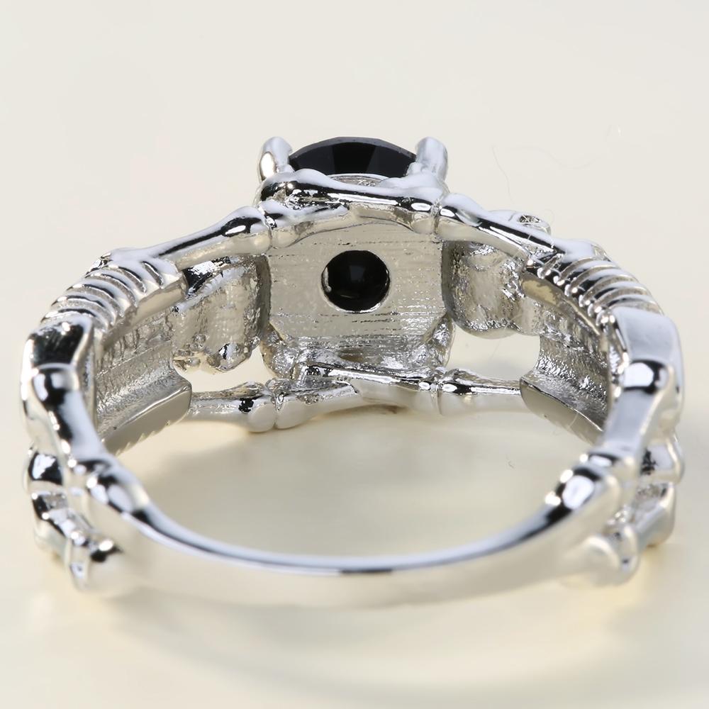 Rags n Rituals 'Deathly Duo' silver tone black stone ring at $14.99 USD
