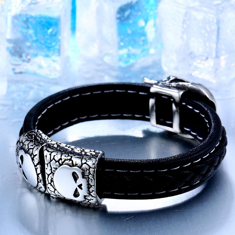 Rags n Rituals Leather Skull Bracelet Bracelet at $9.99 USD