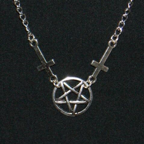 Rags n Rituals Double Cross Pentagram Pendant Necklace at $9.99 USD