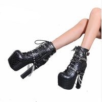 Rags n Rituals 'Heels From Hell' Stud Strap Boots at $69.99 USD