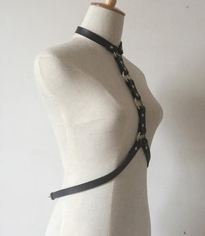 Rags n Rituals 'Dominate' Black O Ring faux leather harness at $21.99 USD
