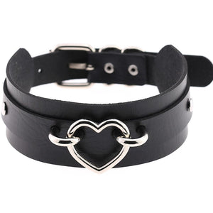 Rags n Rituals 'Love Hurts' Faux leather heart choker at $15.99 USD