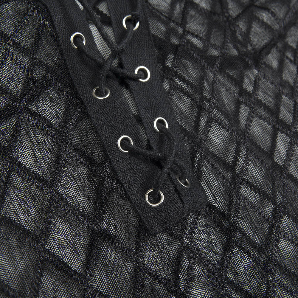 Bad Girl' Black Fishnet Lace Up Black Bodysuit – Rags n Rituals