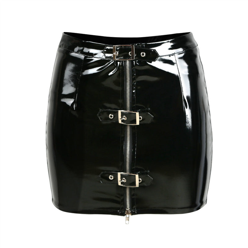 Rags n Rituals 'Liquid Black' PVC Faux Leather Skirt at $34.99 USD