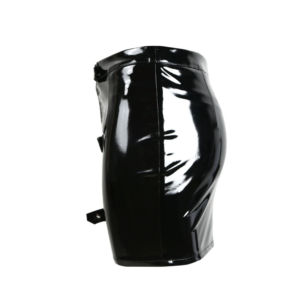 Rags n Rituals 'Liquid Black' PVC Faux Leather Skirt at $34.99 USD