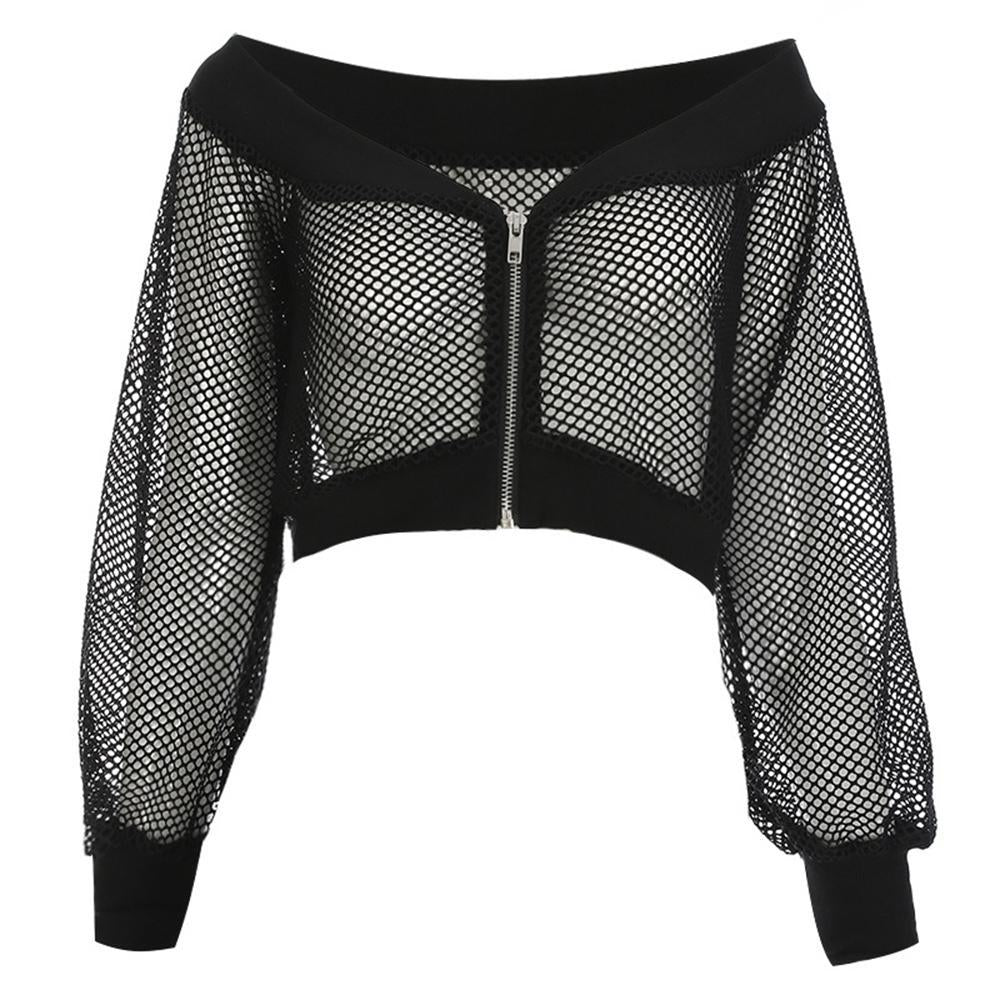 Rags n Rituals Fishnet zip up jacket at $32.99 USD
