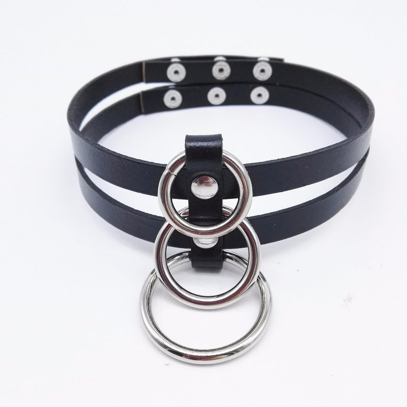 Rags n Rituals Fetish 'O'ring double layer choker at $18.99 USD